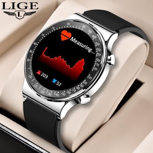 LIGE New Bluetooth Music call Smart Watch Men Waterproof Sports Fitness Watch Health Tracker smartwatch Woman Custom Watch Face
