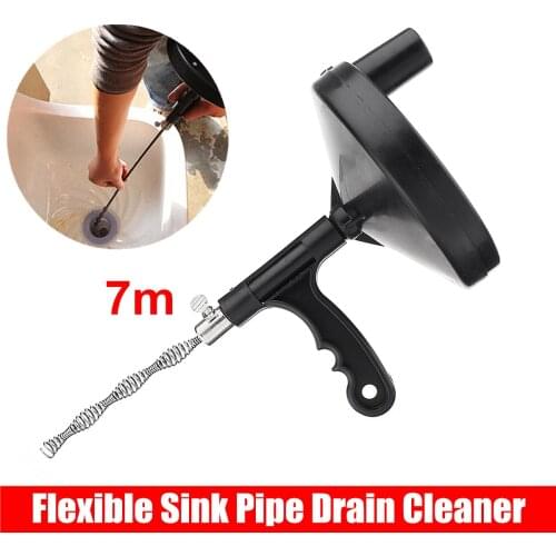 1pcs 7M Toilet Sewer Clog Long Line Steel Spring Hook Kitchen Bathroom Sink Pipe Drain Cleaner Pipeline Hair Cleaning Remover