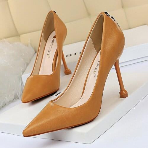Pumps women shoes luxury heels bigtree shoes Pointed Top extreme high heele stiletto office shoes women fetish high heels buty
