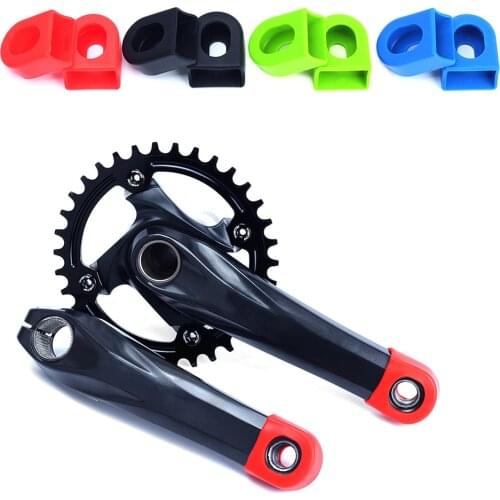 Bicycle Crank Cover Silicone Arm Sleeve Cycling Crankset Protect Non-slip Crank Protector Boots Dust Proof Cover