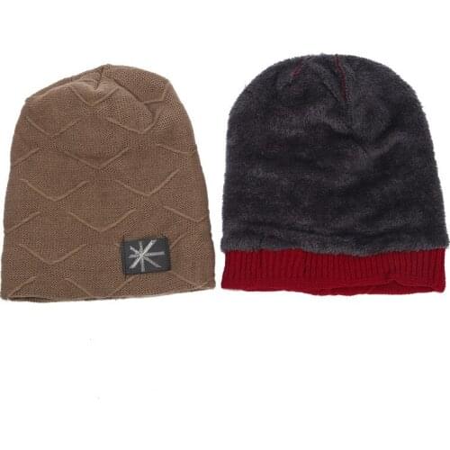 Knitted Hat Winter Hats For Men Women Cap Winter Beanie Hat Gorro Thick Warm Bonnet Mens Winter Cap