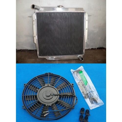 High Performance Aluminum Radiator+FAN For TOYATA LAND CRUISER FJ73/FJ75 1985-1993