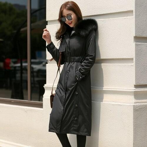 Liner Real Fox Fur Parka Winter Coat Women Jacket for Womens Clothing Abrigos Mujer Invierno 2020 FXTT2027 YY826