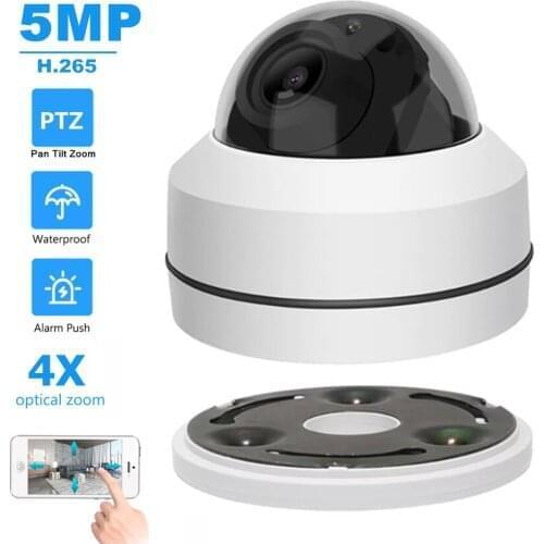 5MP PTZ IP Camera Outdoor Waterproof IP66 4X Optical Zoom H.265 1080P P2P ONVIF 2MP Metal Home Security Surveillance CCTV Camera