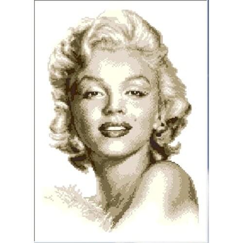 14CT Cross Stitch Embroidery Kit Marilyn Monroe FREE shipping CS-041WM-A
