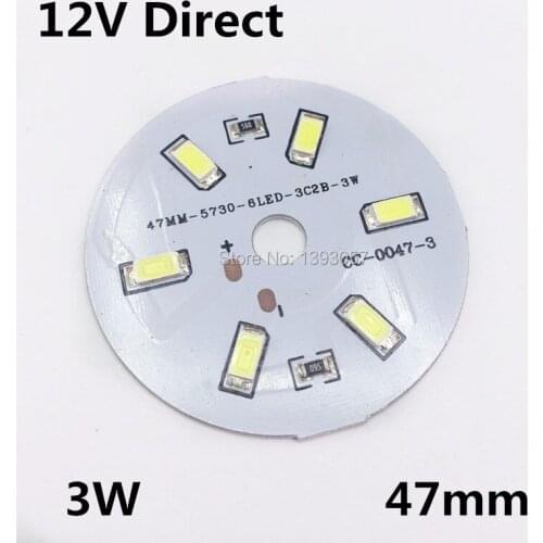 30pcs/lot DC12V 3W 5730 SMD Plate 12V Directly White / Warm White For DIY LED Bulb Free Shipping