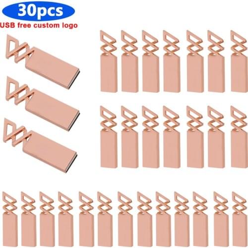 30pcs/lot Free Custom Logo USB Flash Drives 32GB Pendrives Unique Flash Drive 64GB 32GB 16GB 8GB 4GB 128GB For Photography Gift