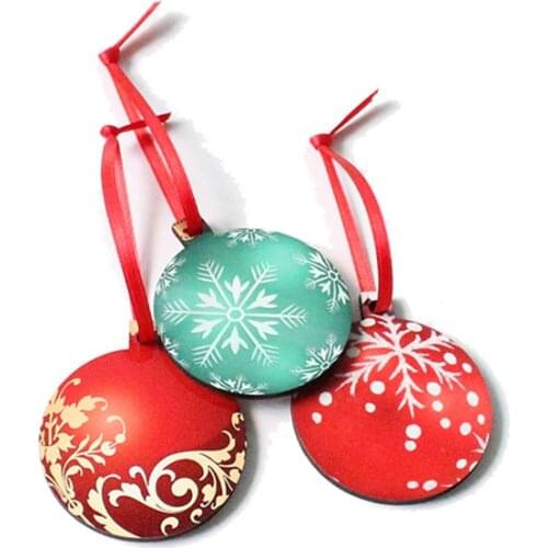 30pcs/sublimation blank heat transfer printing Christmas tree decoration pendant MDF two-sided printing new DIY gifts 30pcs/lot