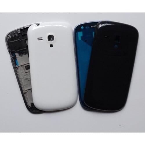 For Samsung Galaxy S3mini SIII s3 mini GT-i8190 i8190 Front Plate Frame LCD Holder Bezel housing + Cover case battery door