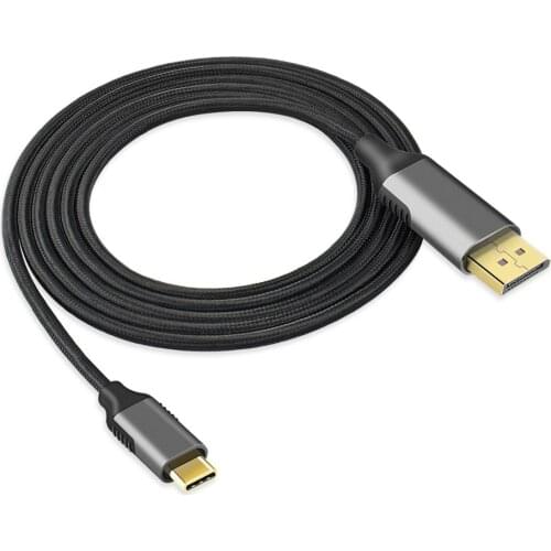 For Thunderbolt 3 USB C DisplayPort Cable 4K 60Hz USB Type C 3.1 to DP Adapter USB to DP Cable For macbook