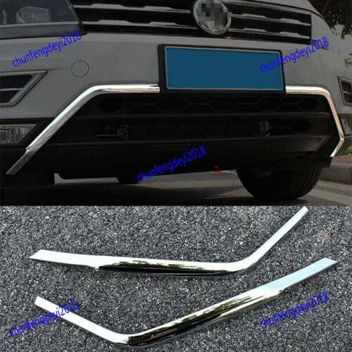 ForVW Tiguan 2017-2019 ABS Chrome Front Bumper Bottom Lid Cover Trim Car modification Car accessories