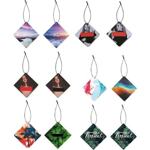 Colorful Styling Hanging Car Solid Perfume Papers Car Interior Decoration Air Freshener Mirror Auto Car Ornaments