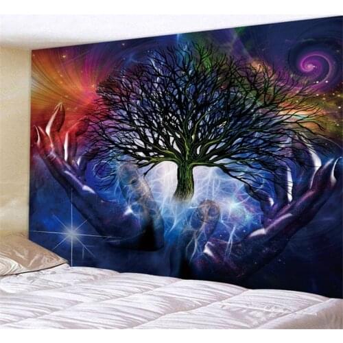 Creative New 3D Colorful Tree Printing Tapestry Wall Hanging Home Decoration Tapestry wall decor Gobelin Tapisserie Tapiz