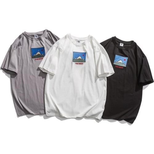 Summer T-shirt for men Loose casual teen top