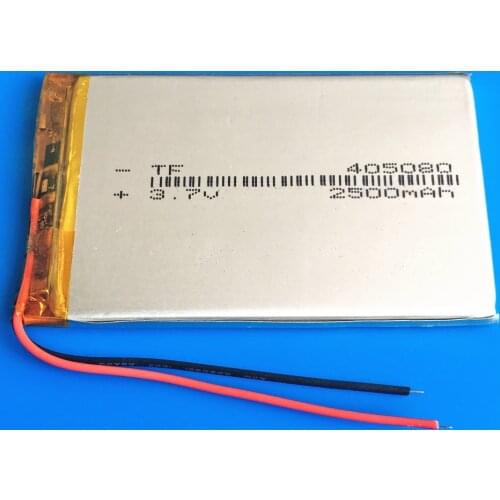 3.7V 2500mAh 405080 Polymer Lithium Lipo Rechargeable battery for GPS DVD PDA PAD power bank e-book camera tablet 4*50*80mm