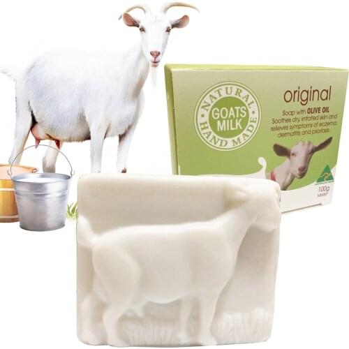 100g Natural Handmade Goats Milk Soap Women Beauty Soap Remove Acne & Blackhead Whitening Skin Deep Cleaning Prevent Hair Loss