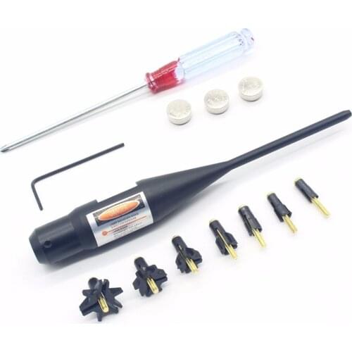 635-655nm Windage Elevation Adjustable Red Laser Boresighter Bore Sighter Kit For Hunting .17 To .78 Caliber Hunting Hand Gun