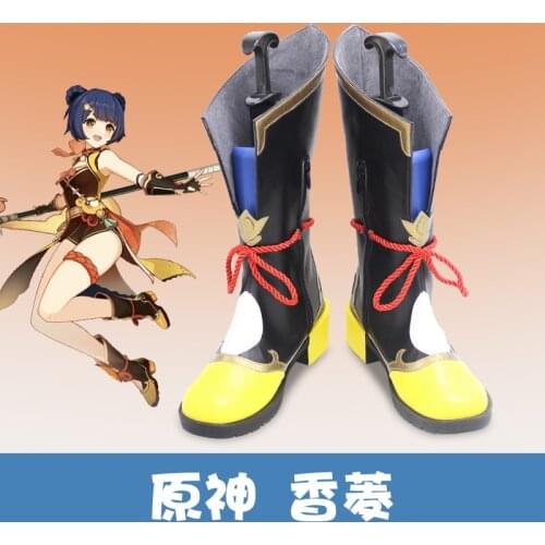 Game Genshin Impact Xiangling Exquisite Delicacy Cosplay Chef de Cuisine Cosplay Shoes Customize Cosplay Boots Role Play suits