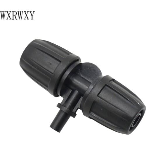 Irrigation 8/11 garden hose nozzle connector Thread Lock Tee Connector 6mm mist sprinkler head water splitter adapter 4PCS