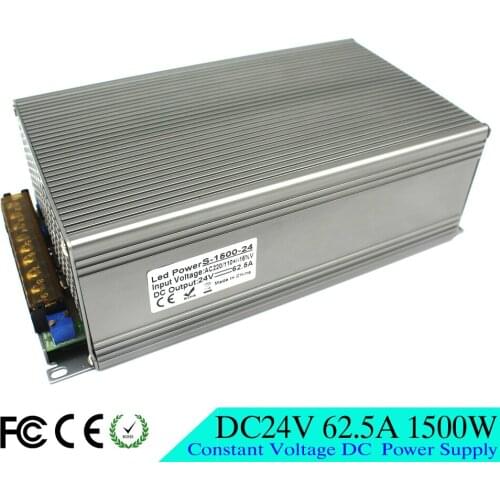 Single Output DC24V 62.5A 1500W Power Supply Switch Switching Transformer 220V 110V AC DC24V SMPS For Led Modules Strip Light
