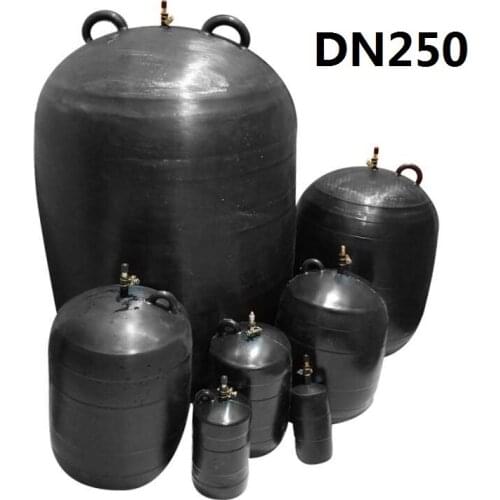 DN250 pipeline plug water shutoff Leak test ball leakage check rubber bladder ball pressure test tight water plugging airbag