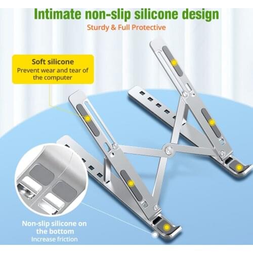 Adjustable Laptop Stand For Macbook Air Foldable Aluminum Tablet Desktop Holder Laptop Notebook Cooling Bracket Computer Stand