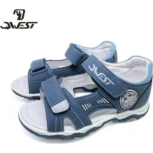 FLAMINGO Brand Summer Children Shoes Leather Insole Closed Toe Outdoor Sandals for Kids Boy Size 30-35 FreeShipping201S-XDB-1863