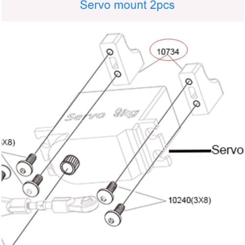 Servo Mount 2pcs For Vrx Racing RH817 RH818 Cobra，Fit Vrx 10734