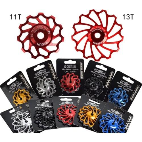 Bicycle Ceramics Rear Derailleur 11T 13T Jockey Wheel Road MTB Guide Bike Aluminum alloy Bearing Bicycle Parts