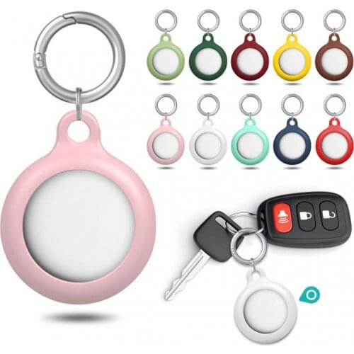 Silicone Protector Cover With Keychain For AirTags Shockproof Anti-scratch Anti-fall Silicone Protective Case Shell For AirTags