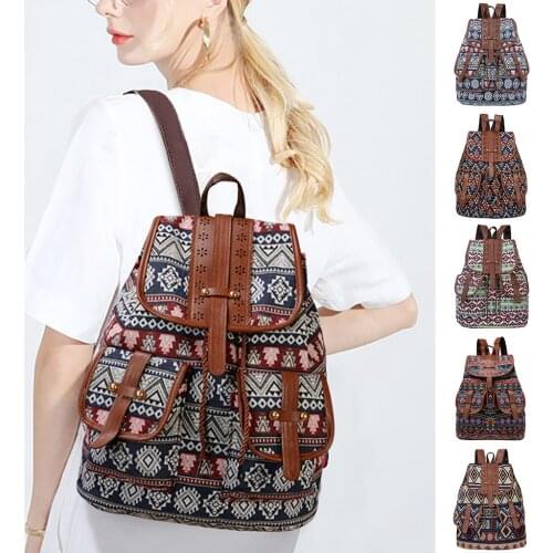 Womens Printing Backpack Casual Polyester Backpack Fashion Ladies Small Backpacks For School Teenagers Girls Student#G30