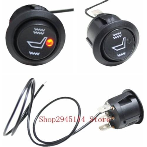 1PCS Panel Mount SPDT 3 Pin Car Seat Cushion Heating Switch 12VDC 10A