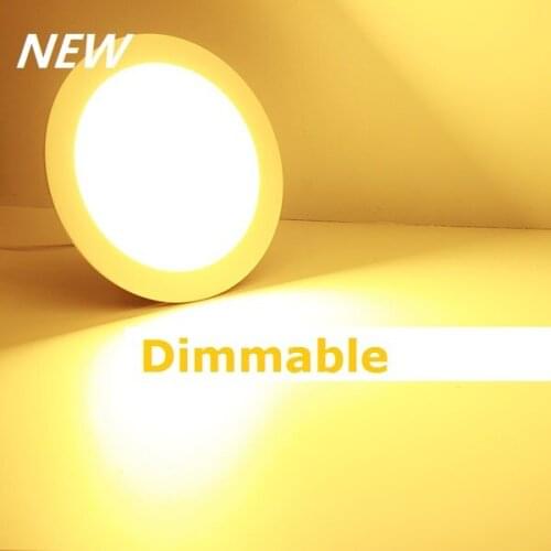 DHL free shipping 10pcs Dimmable Led Panel Light 15W Round Shape With Power Adapter AC110-220V Ulthra thin
