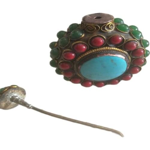 10 cm */Collectible Decorate Handwork Old gourd type statue amber carving statue