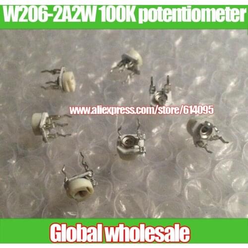 100pcs W206-2A2W 100K ceramic adjustable potentiometer / 100K variable resistor