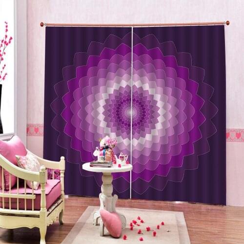 European style 3D Blackout Chakra Curtains Vivid Letter Circle Chakra Powers Zen Image Window Drapes For Cafe Bedroom Decor Sets