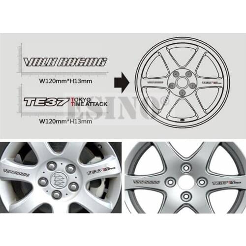 40 x Newest Funny Car Wheel Rim Decoration Sticker Series Car Accessories Decal for Volk Racing TE37 Tokyo Time Attack