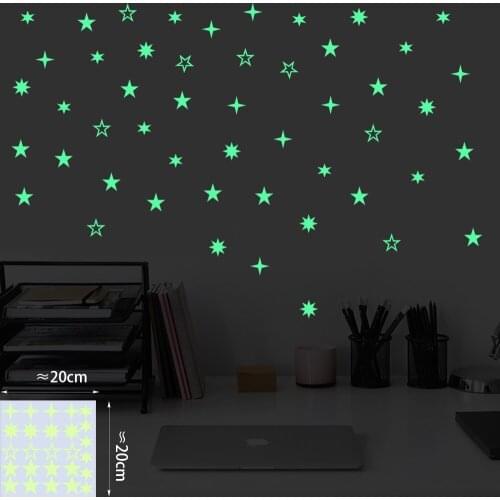 5 Style Star Luminous Wall Stickers Glow in the Dark For Kids Room Furniture Ceiling Home Decoration Self Adhesive Diy PVC Decal
