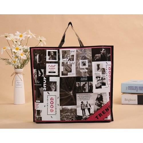 50PSC Clothing plastic handbag gift packaging PE handbag womens bag childrens bag shopping bag