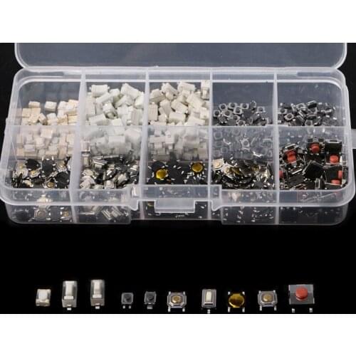 500Pcs/set 10 Value Momentary Tactile Push Button Switch Mini Micro PCB Touch Switch New 2019