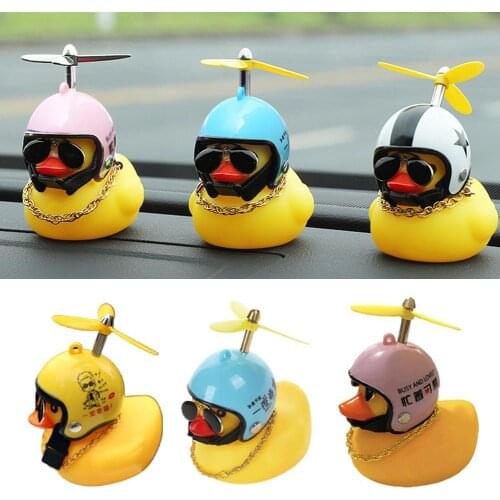 Car Accessories Little Yellow Duck Car Accessories Yellow Car Mirror Little Helmet Wearing Duck Decorati Interior Car Rearv Z3M4