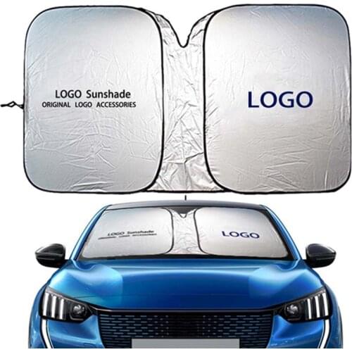 For Peugeot Emblem Car Sun Shade Protector Auto Windshield Sunshade Cover UV Protection Car Curtain Protection Accessories New