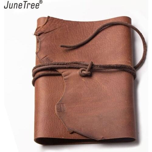 Junetree Original genuine Leather Handmade A5 Vintage Retro Travel Journal Diary Notebook Notepad Birthday Valentines Day Gift