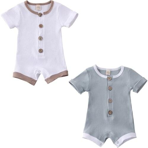 Citgeett Summer Newborn Infant Baby Boys Girls Clothes Jumpsuit Bodysuit Casual Clothing Outfit 0-18M