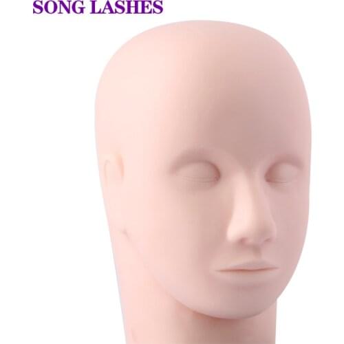 Mannequin Head for Eyelash Extension With Practice False Eyelashes Silicone Mannequin Head Lash Extension Supplies Kits