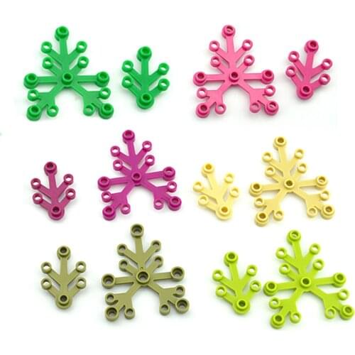 Plants Leaves Building Blocks House Garden Foliage Accessories DIY Construction Assembles Bricks 2417 2423 Compatible with Leduo