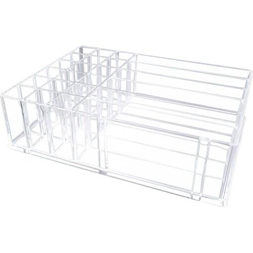 Cosmetic Organizer Lipstick Palette Storage Case Holder With Removable Divider