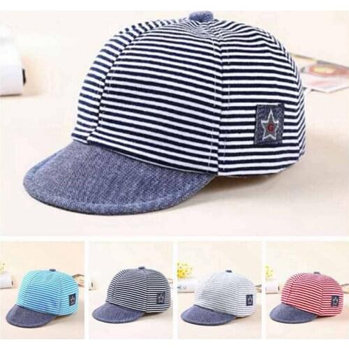 Summer Cute Newborn Baby Girl Boy Hat Infant Sun Cap Cotton Beret Hat Striped Mother Kids Accessories Kids Hat Caps