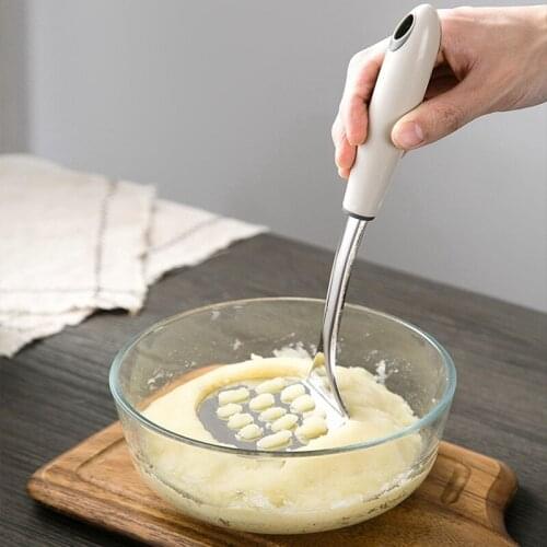 Stainless Steel Potato Masher Plastic Handle Vegetable Masher Manual Masher Potatoes Crusher Fruit Tools kitchen gadget