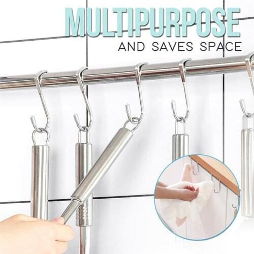 Multifunction Hanger Stainless Steel Double S Shape Storage Hook Purse Hook Bathroom Kitchen Wall And Door Organizer Accessories